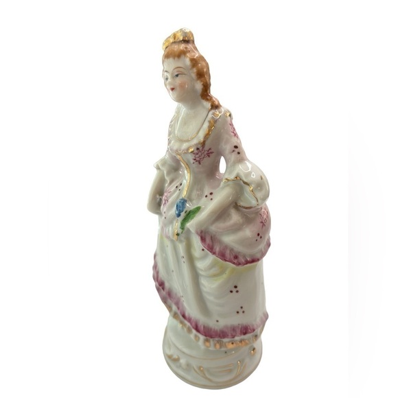Vintage 1950's Sonsco Japan Hand Painted Porcelain Lady With Dress Figurine - Picture 9 of 11